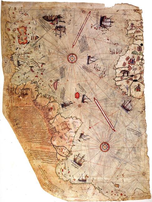 mapa del mundo de Piri Reis